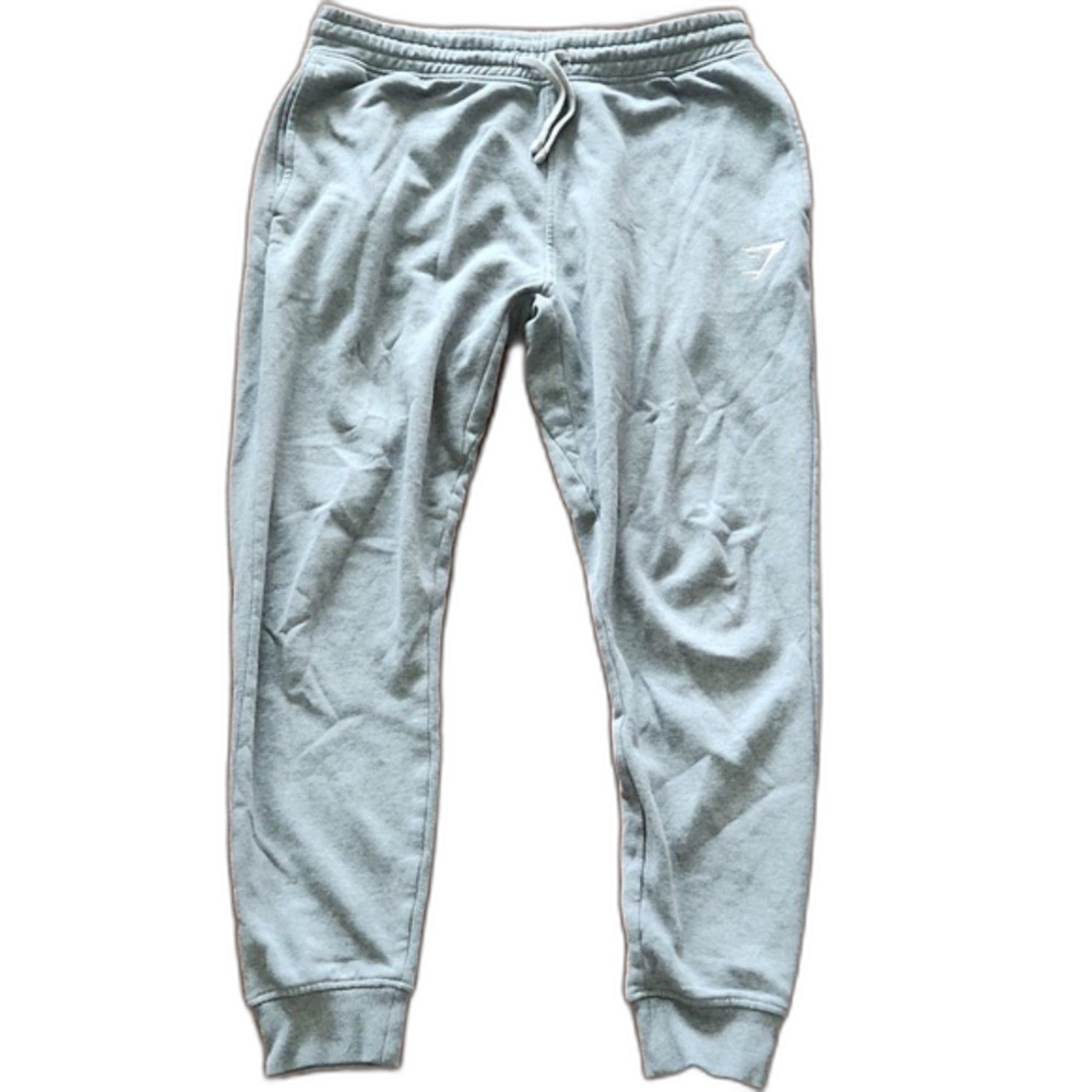 Gymshark Men's Crest Jogger, Heather Gray, Size L